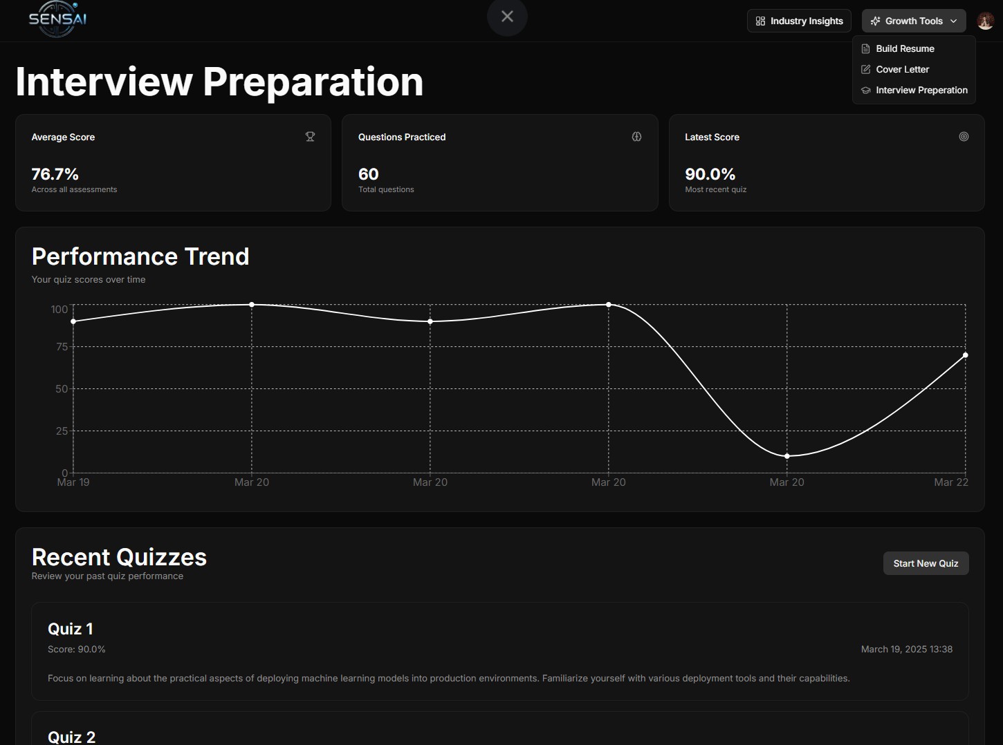 SensAI Career Platform screenshot 5